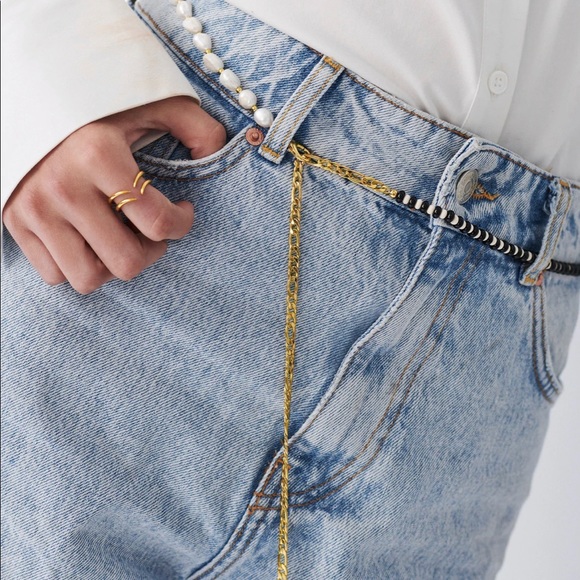 Missoma Baroque Pearl & Beaded Figaro Chain Belt - Picture 2 of 3